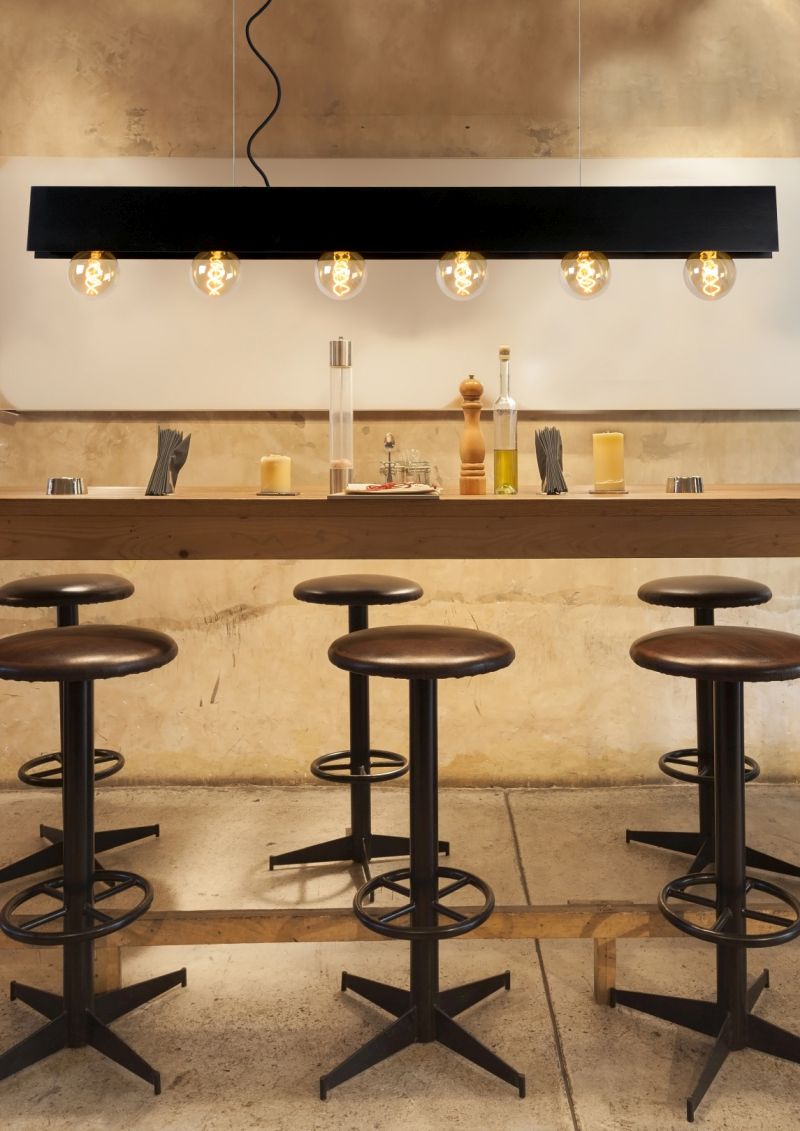 Lucide SURTUS - Závesné svietidlo - 6xE27 - Čierne